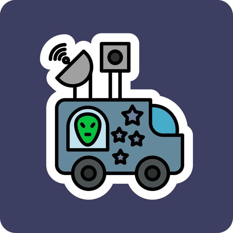 Noticias camioneta vecto icono vector