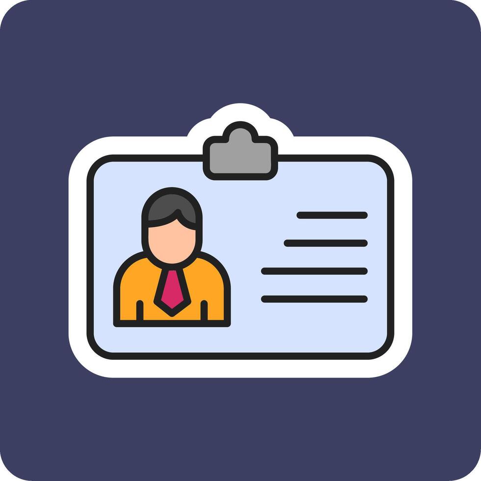 Office Entry Card Vecto Icon vector