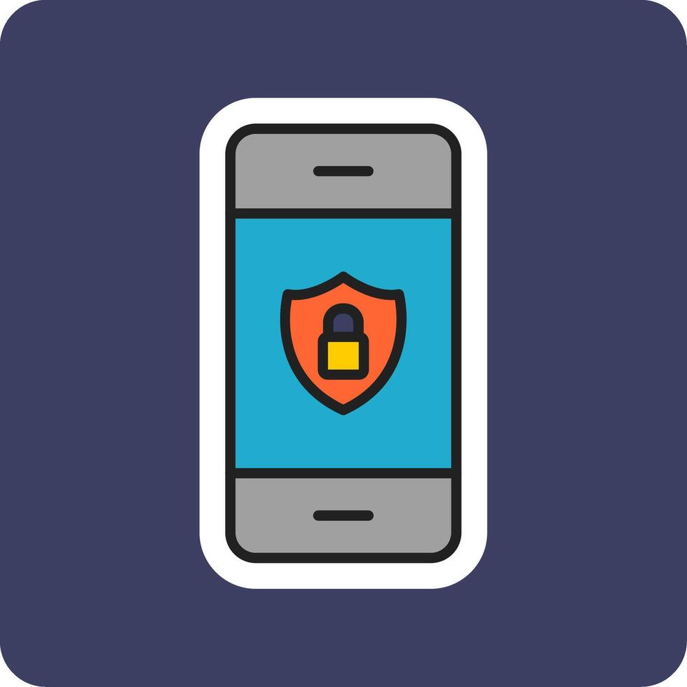 Mobile Security Vecto Icon vector