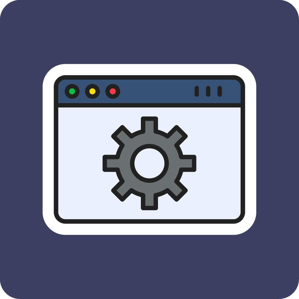 Web Page Setting Vecto Icon vector