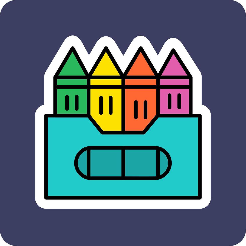 Crayon Vecto Icon vector