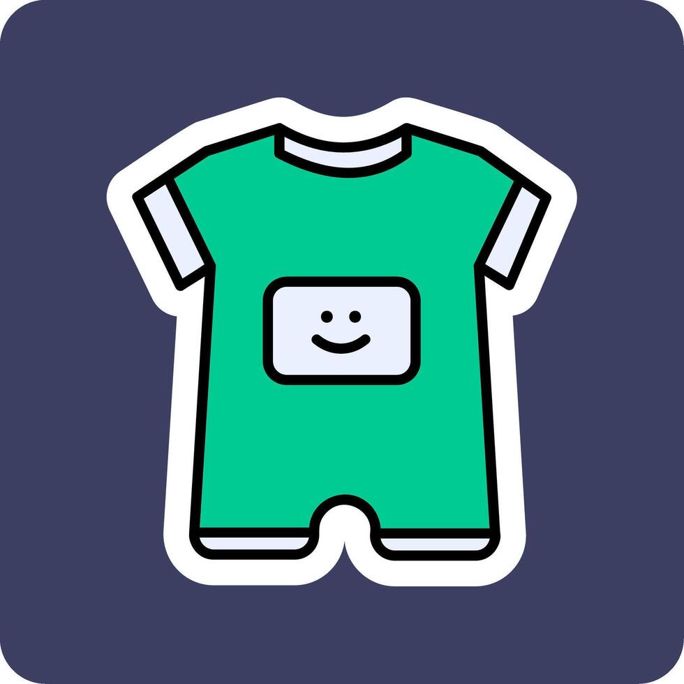 Baby Boy Outfit Vecto Icon vector