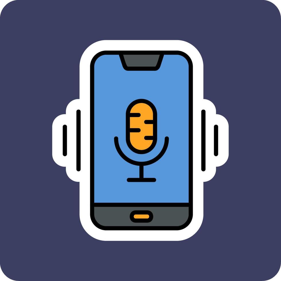 Mobile Voice Assistant Vecto Icon vector