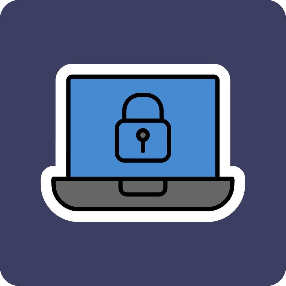 Laptop Lock Vector Icon