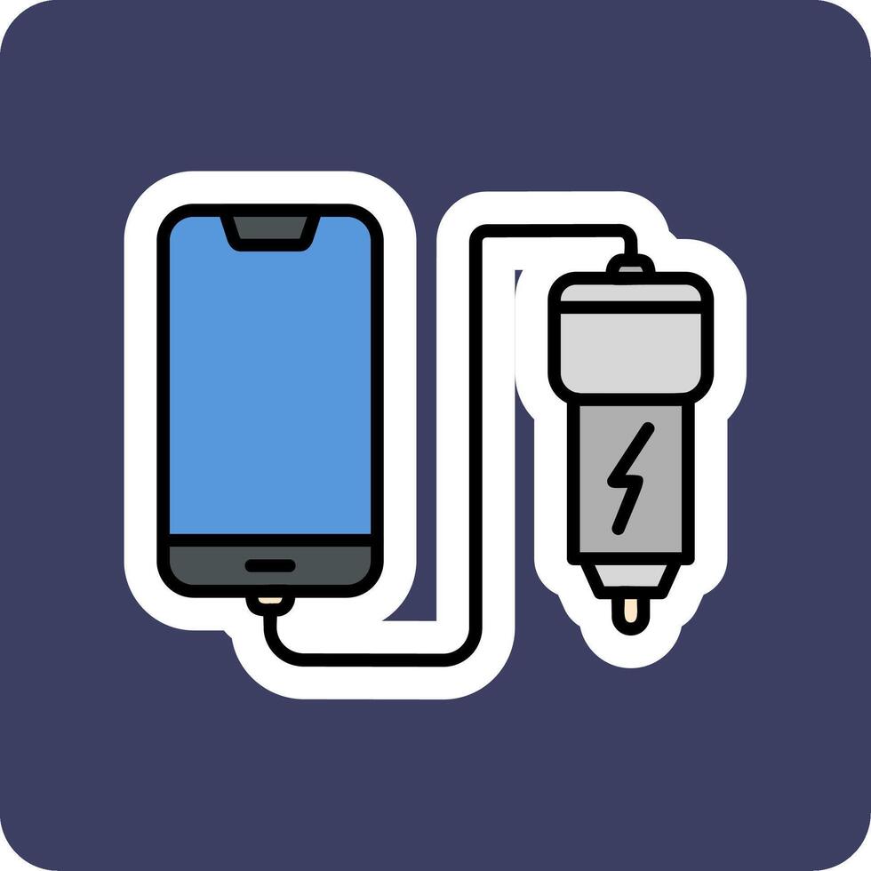 Car phone charging Vecto Icon vector