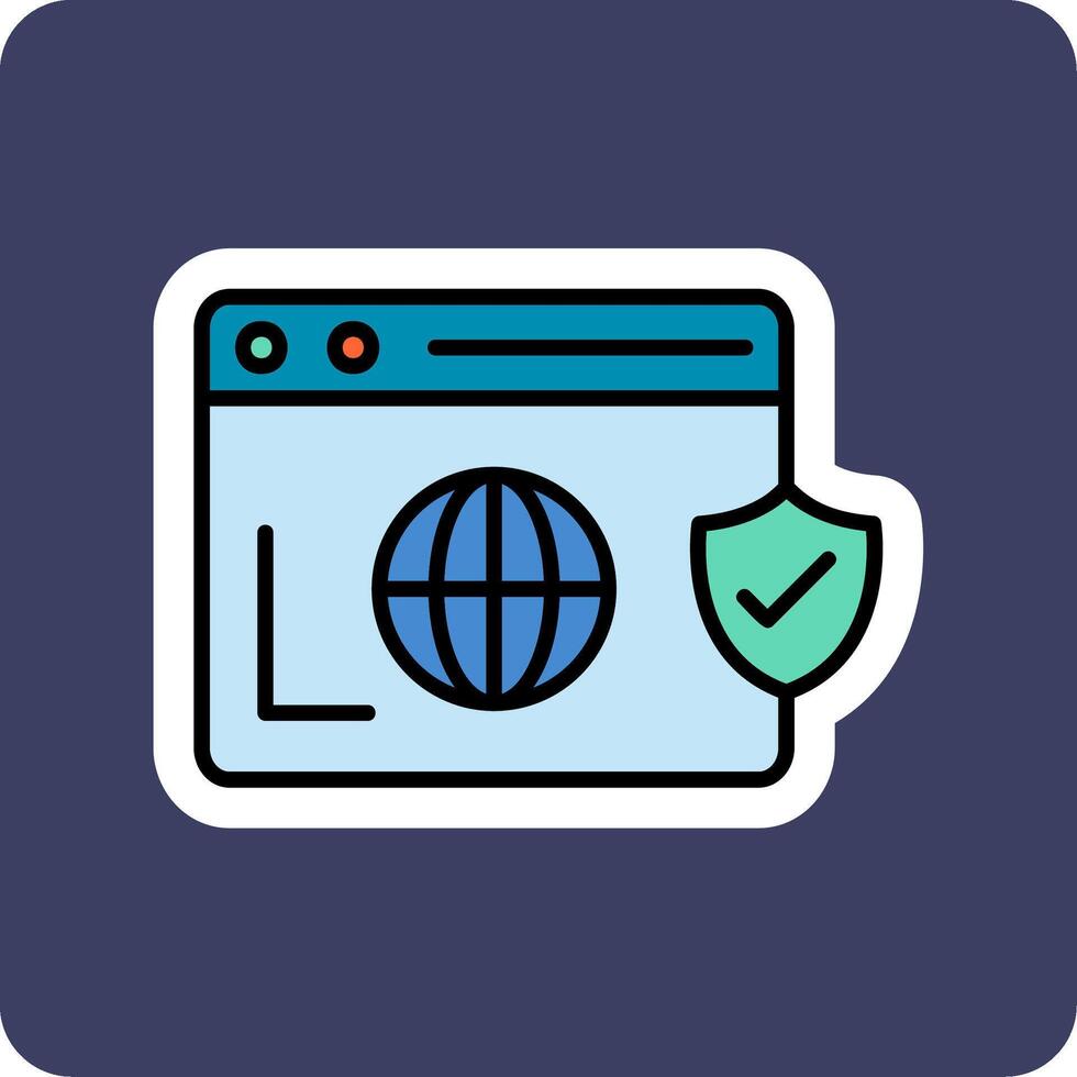 Secure  Browser Vector Icon