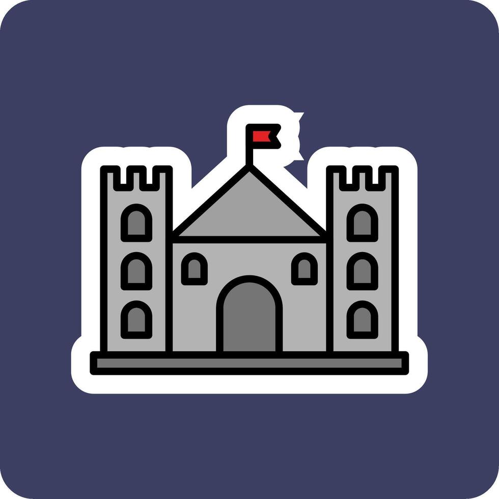castillo vecto icono vector