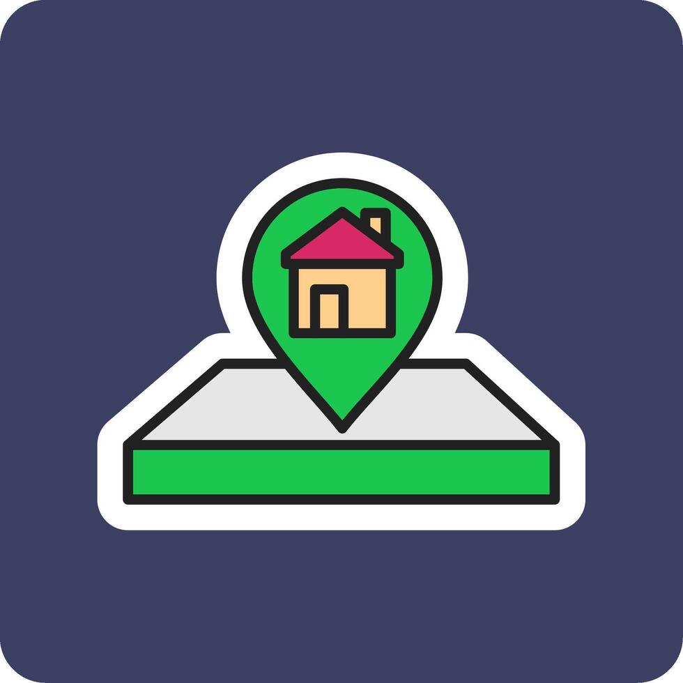 House Location Pin Vector Icon