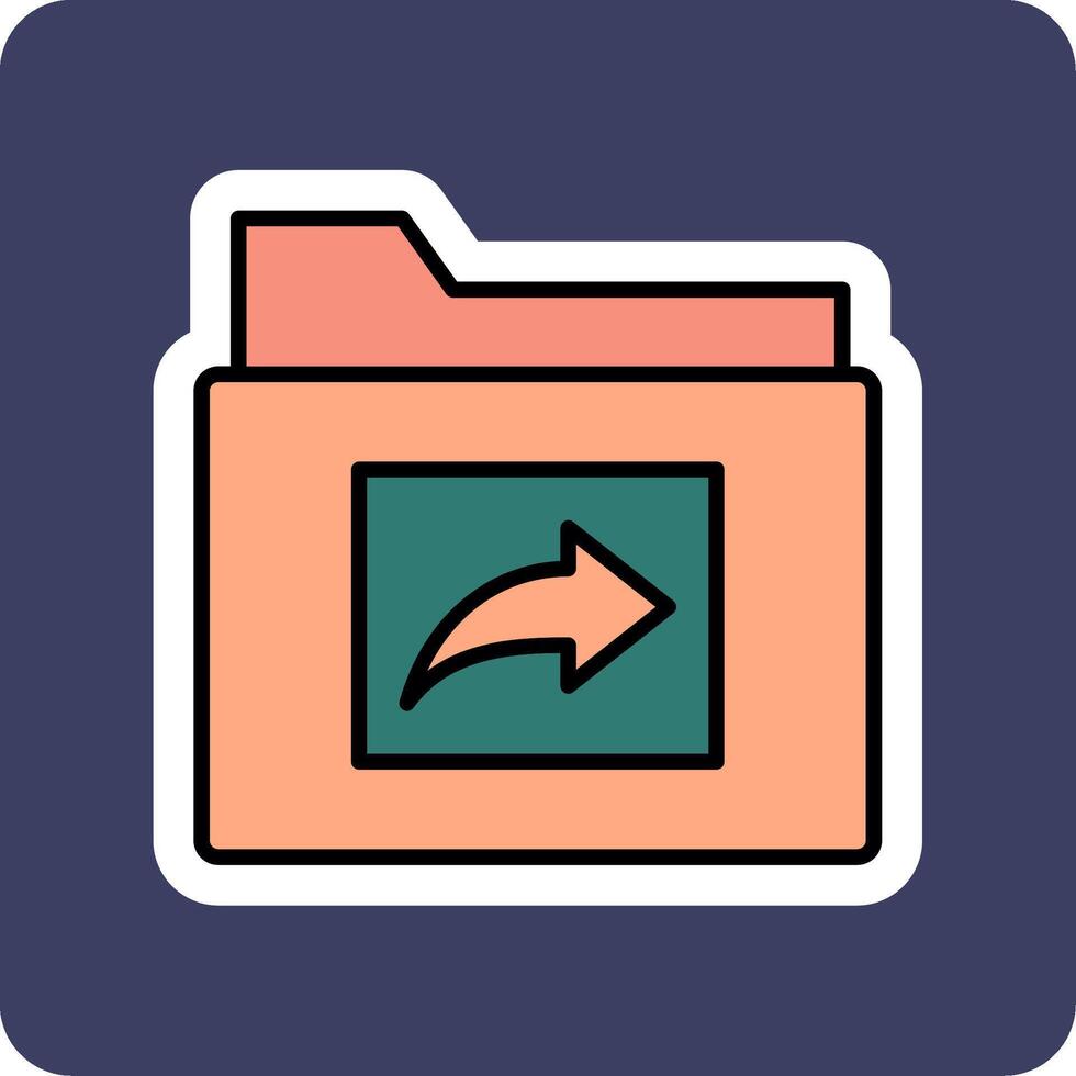 Folder Share Vecto Icon vector