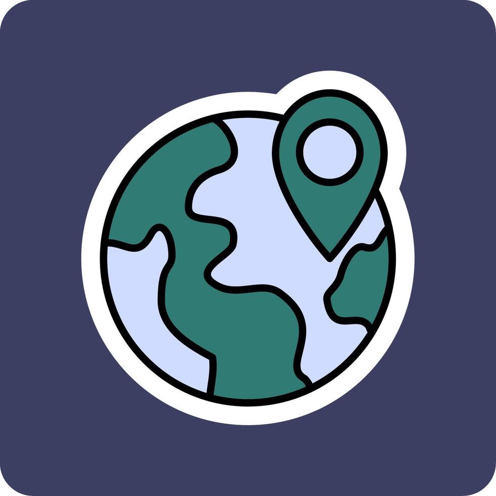 Globe Location Vector Icon