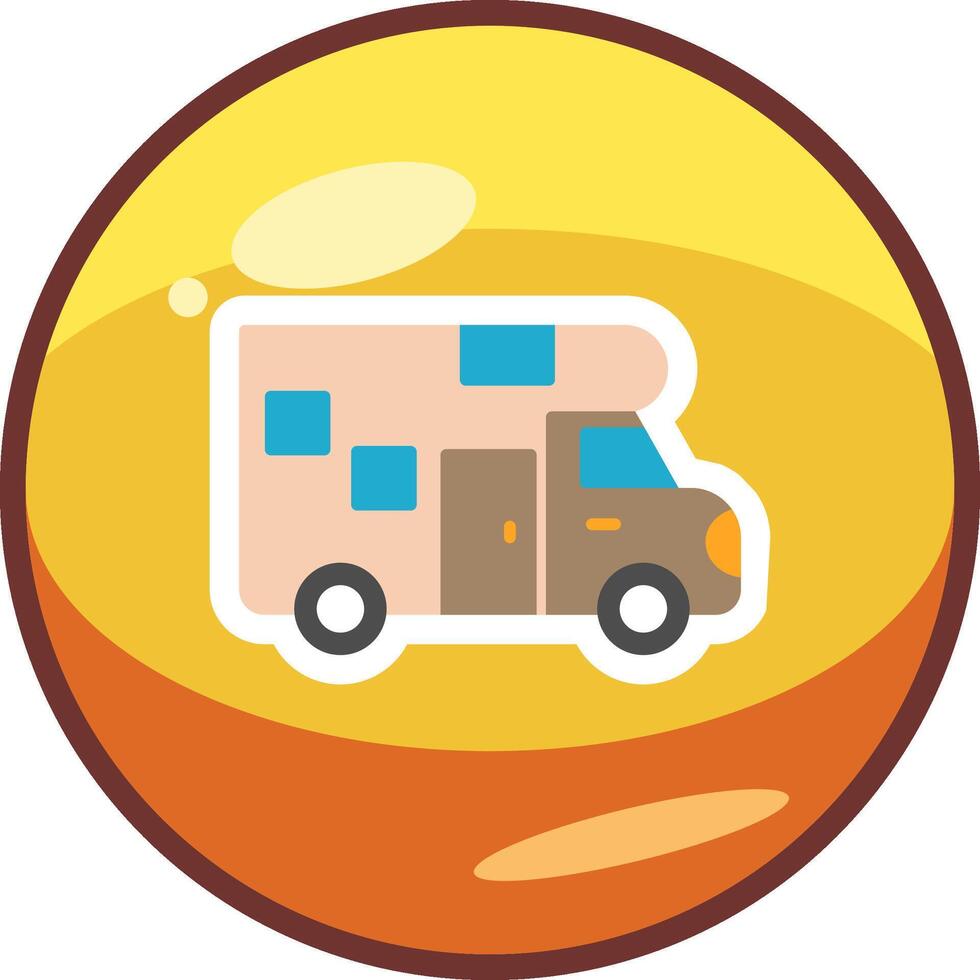 Camper Van Vecto Icon vector