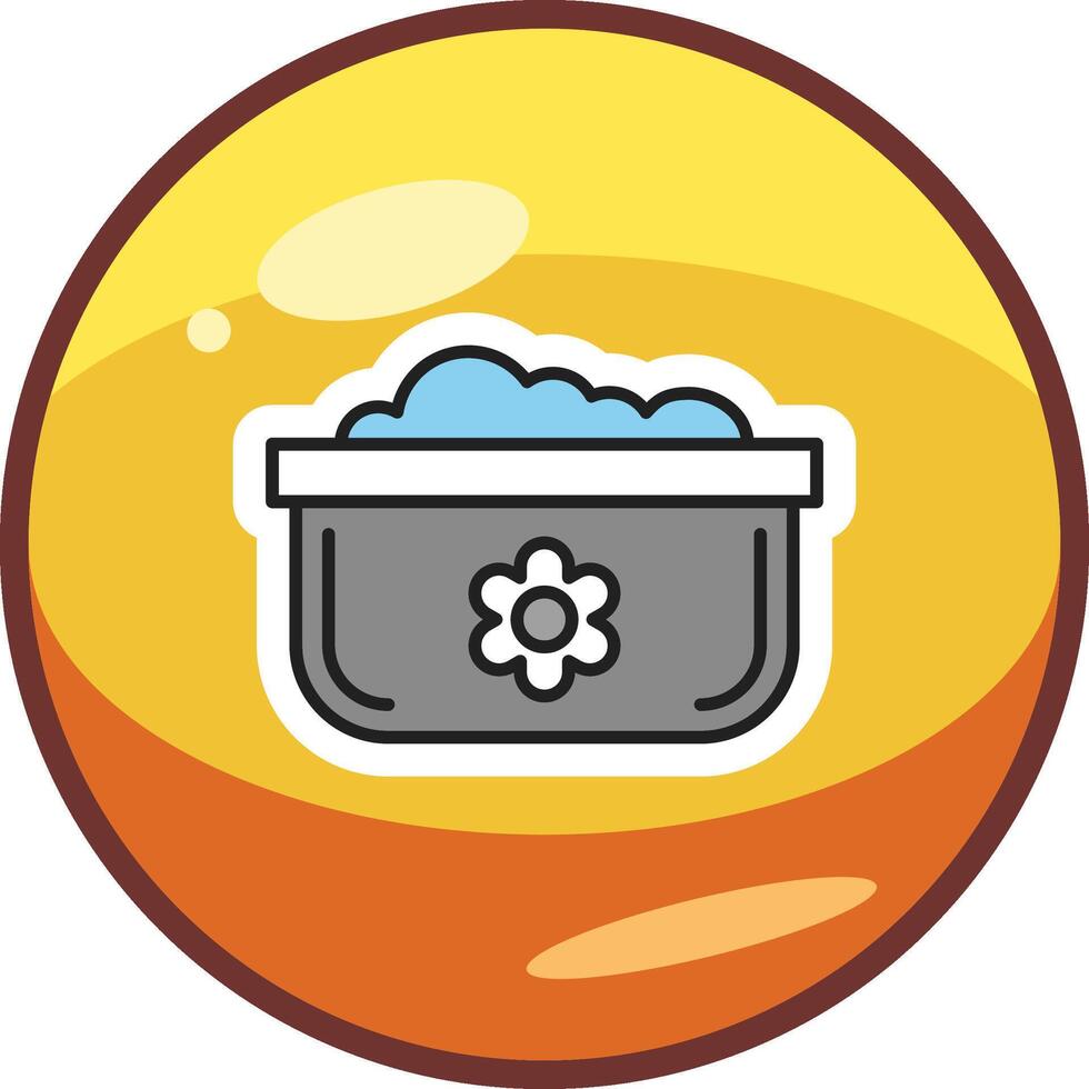 Dishwashing Pot Vector Icon