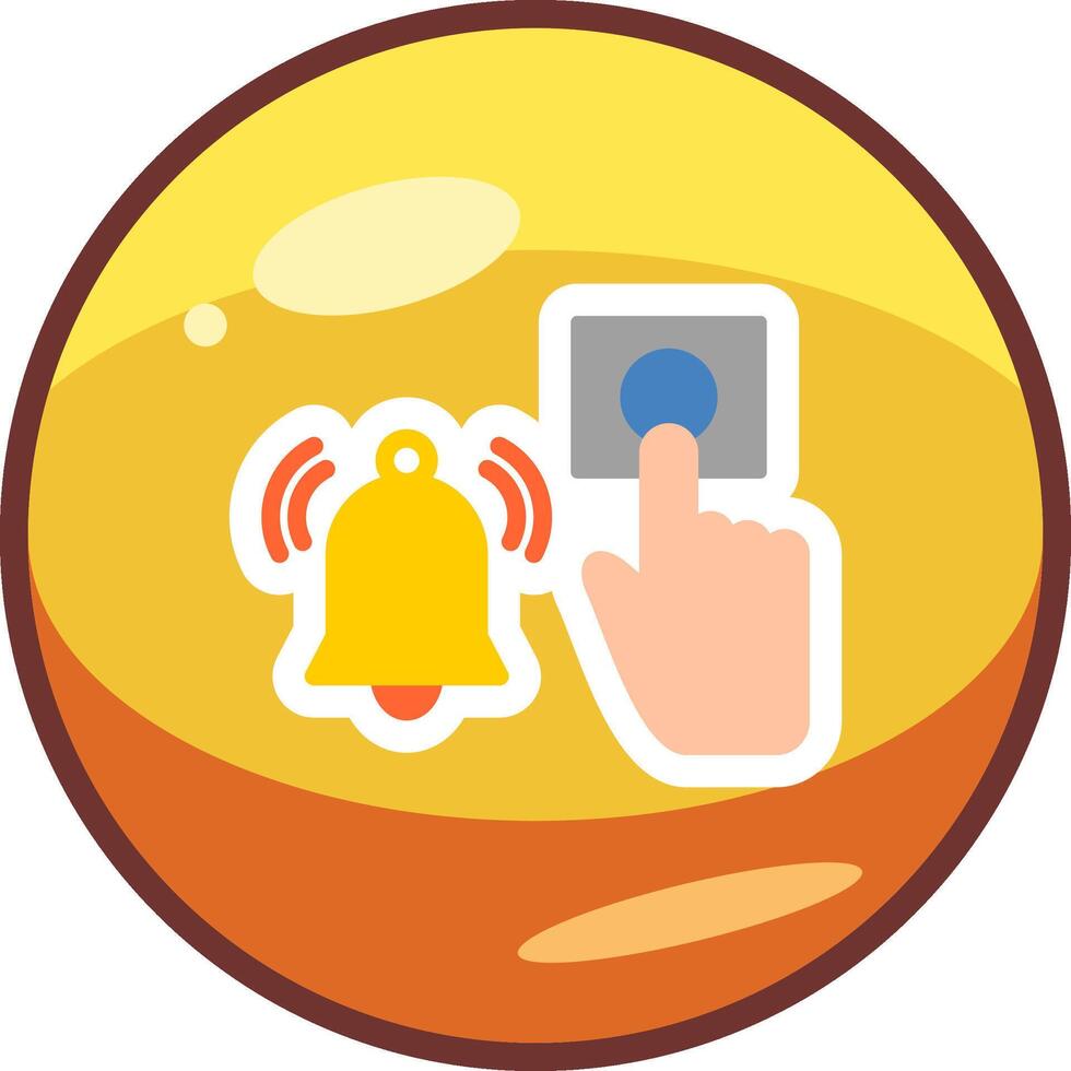 Emergency Alarm Button Vector Icon