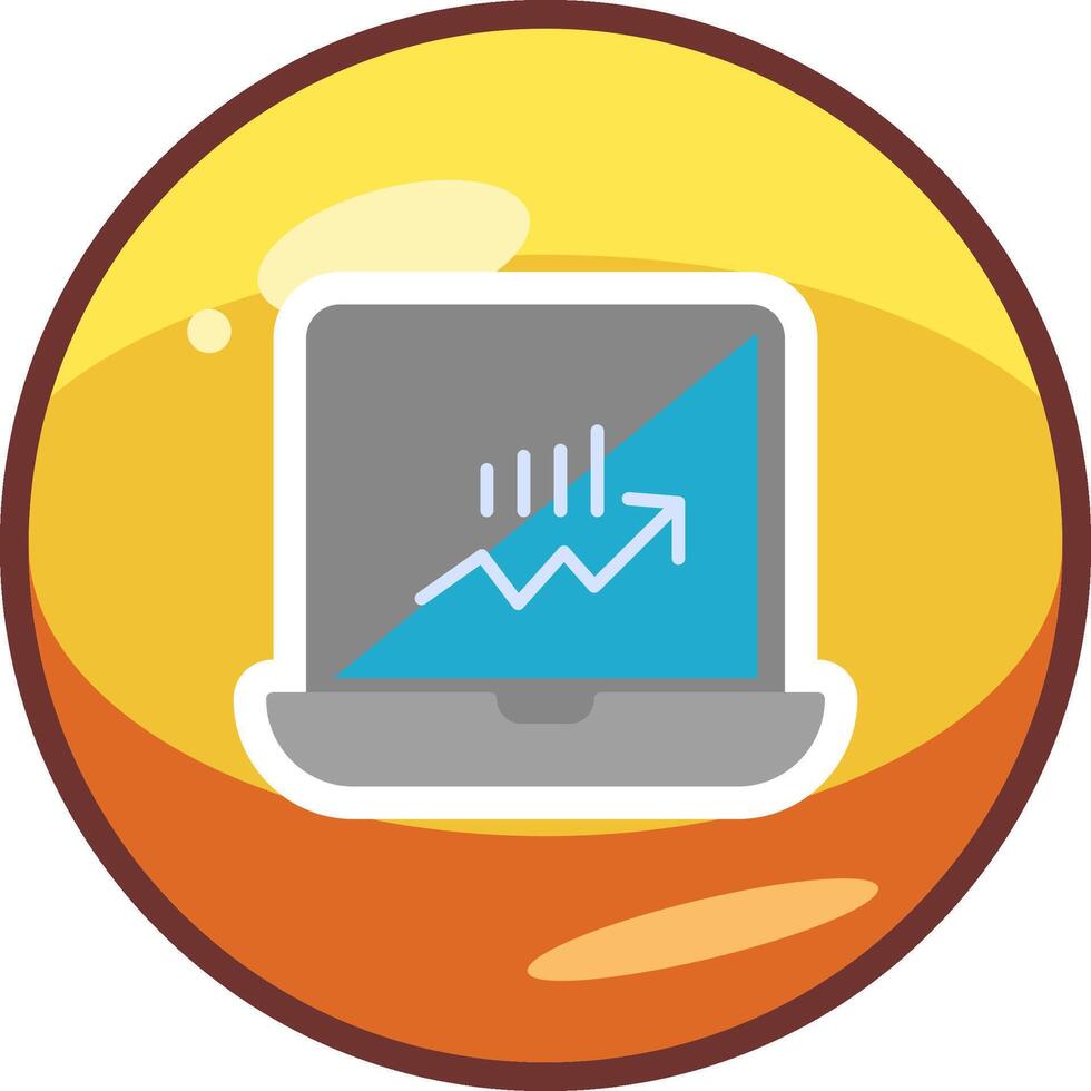 Stocks Monitoring Vecto Icon vector
