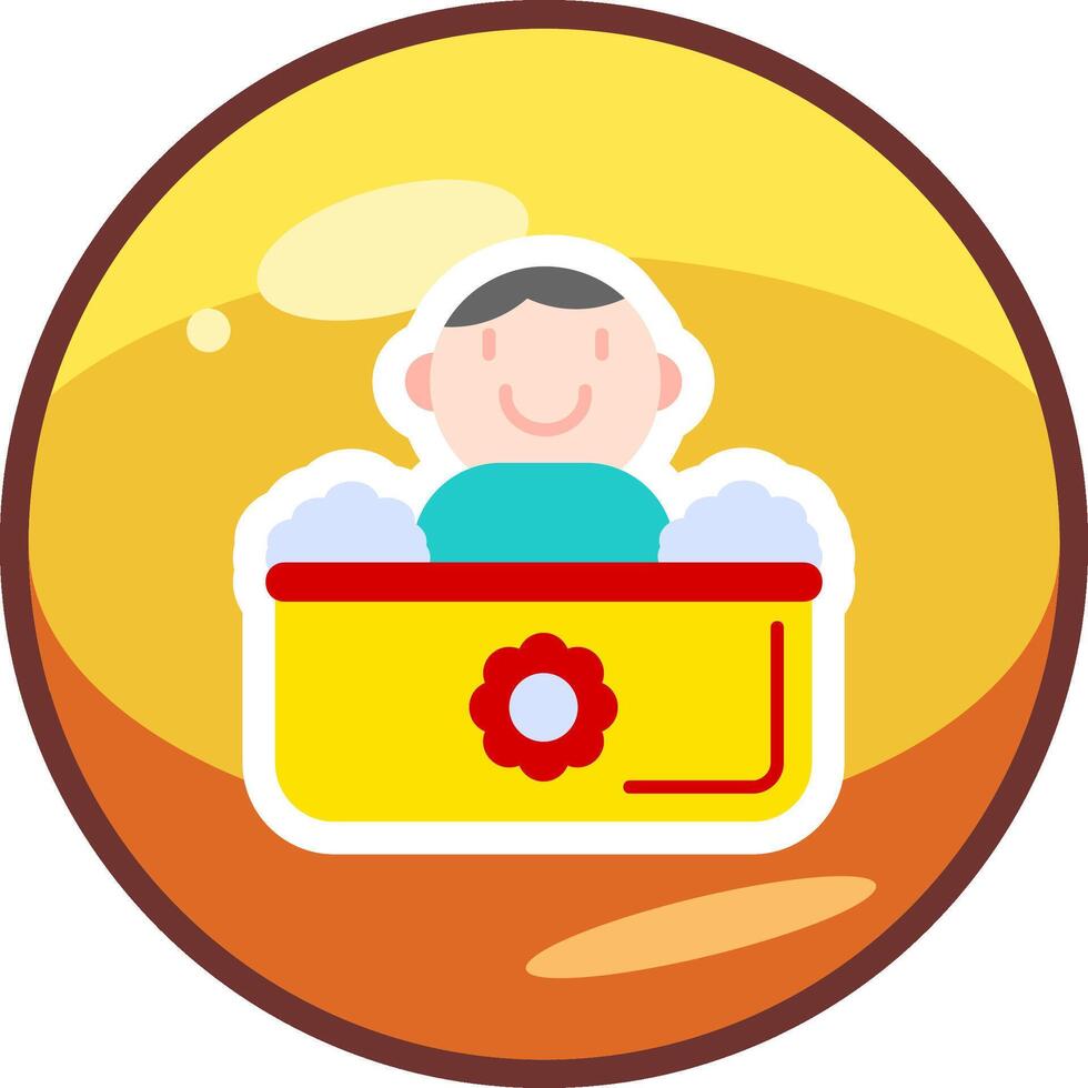 Baby Bath Vector Icon