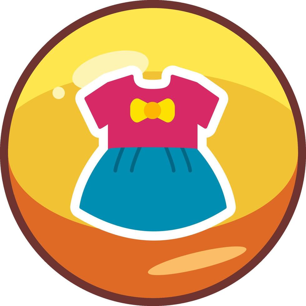 Baby Girls Dress Vecto Icon vector