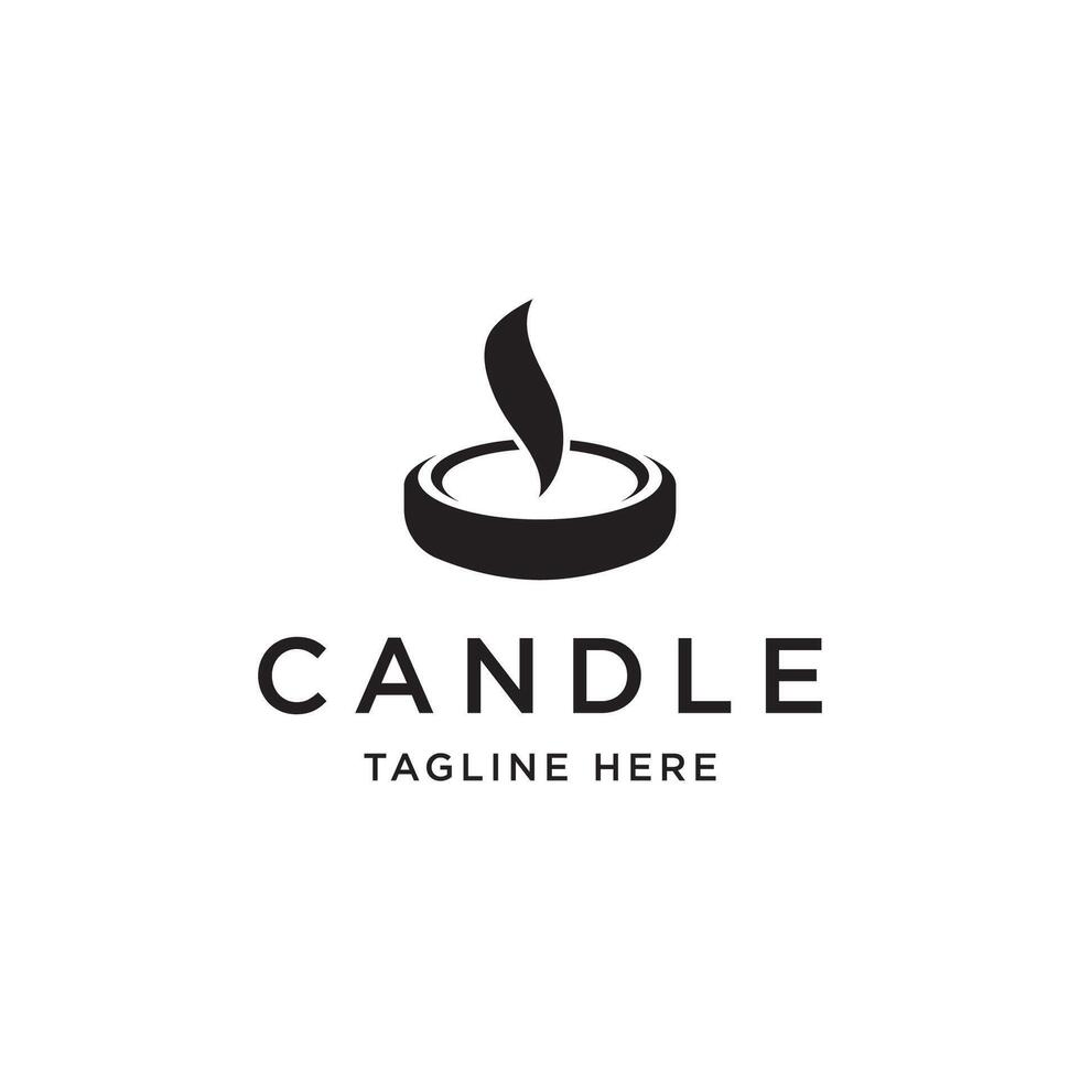 Simple candle flame logo template design with a creative and modern concept. vector