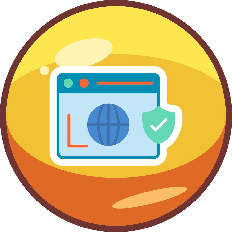 Secure  Browser Vector Icon