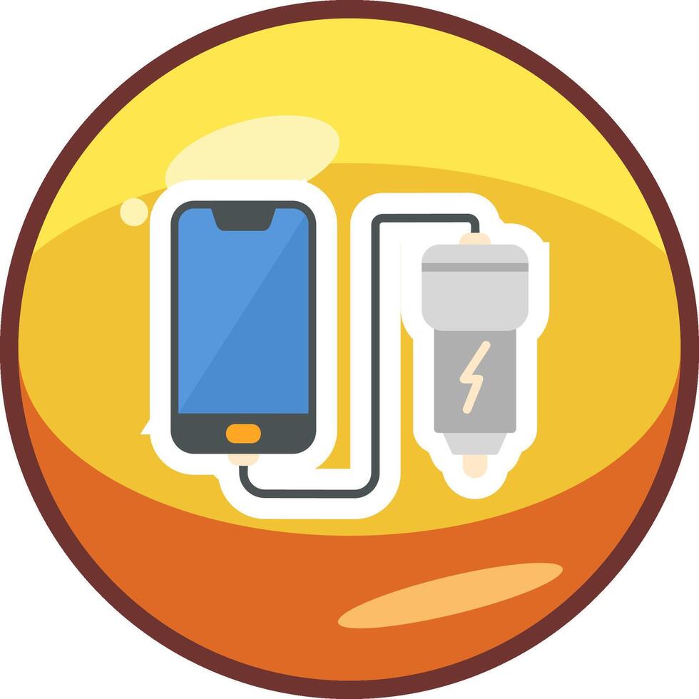 Car phone charging Vector Icon