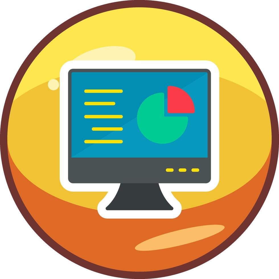 Online Pie Chart Vector Icon