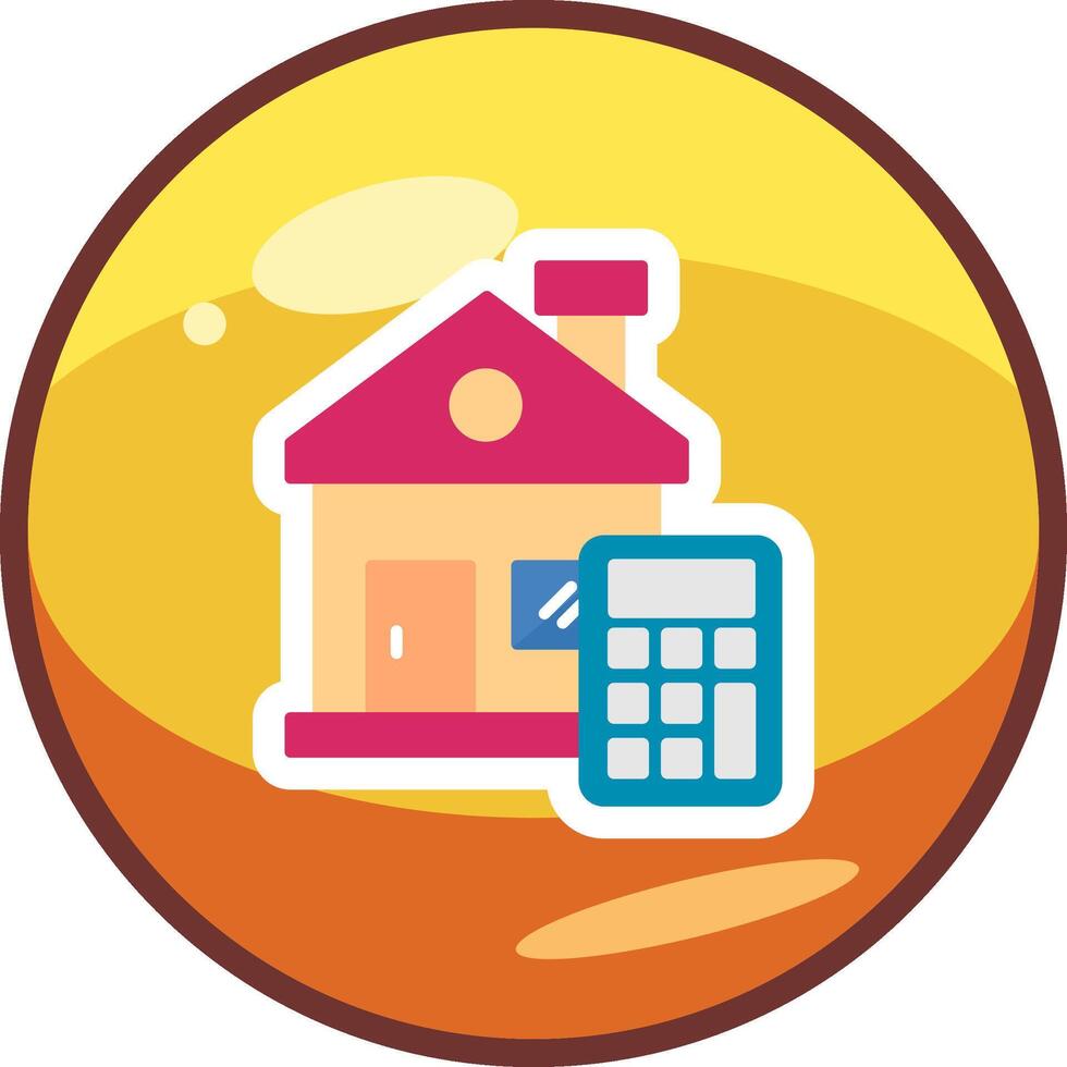 House Cost Calculator Vector Icon