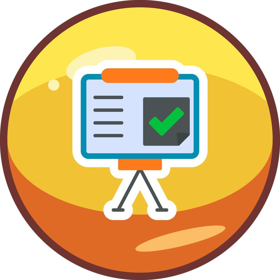 Presentation Completed Vector Icon