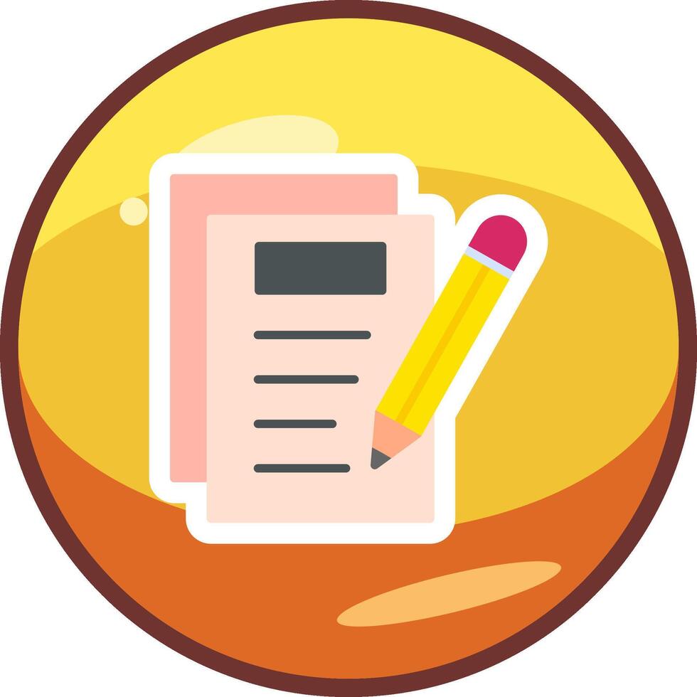 Notes Writing Vecto Icon vector