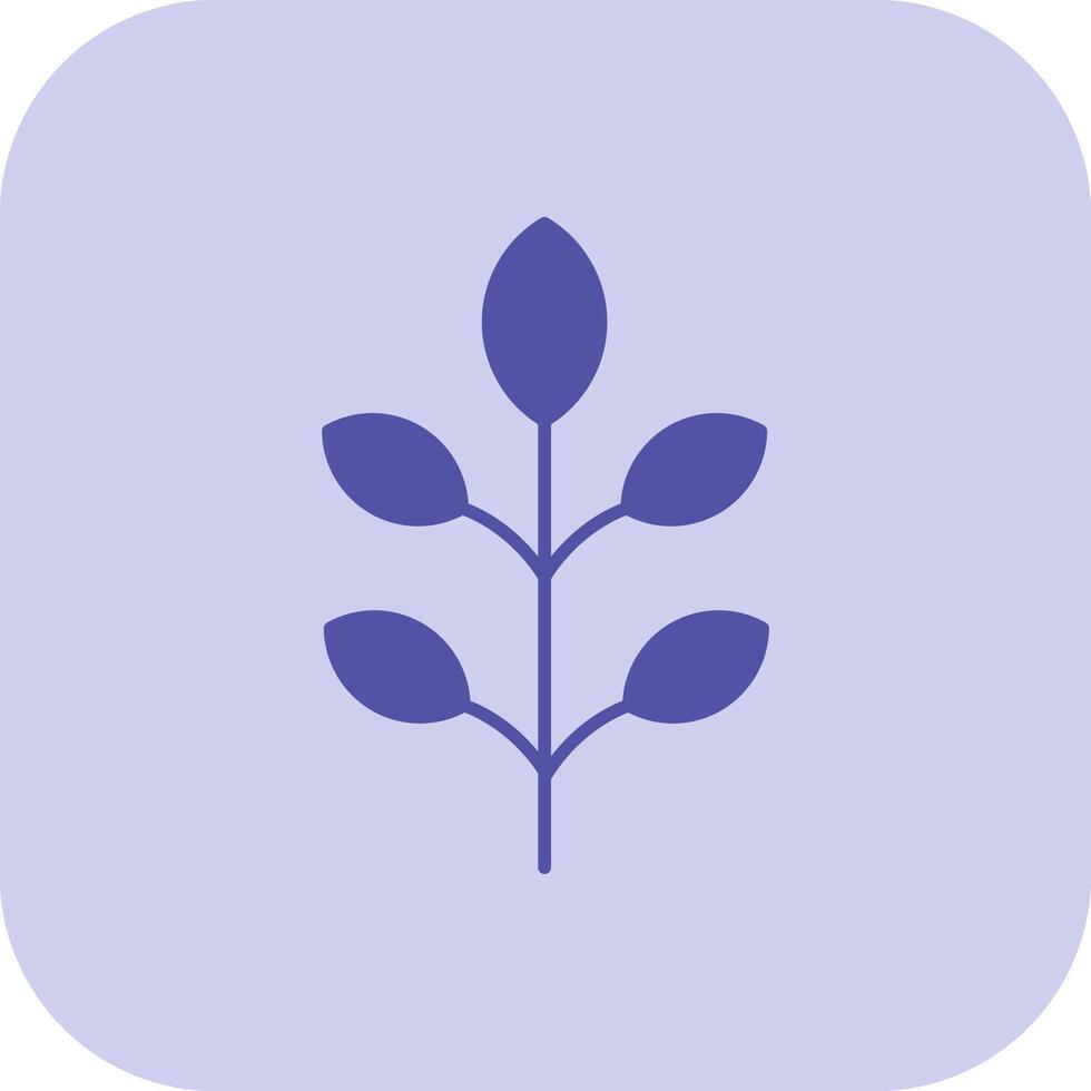 Leaf Glyph Tritone Icon vector