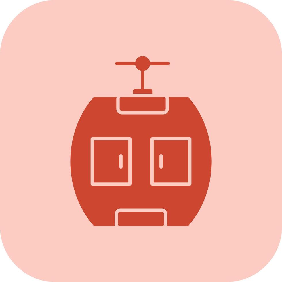 Gondola Glyph Tritone Icon vector