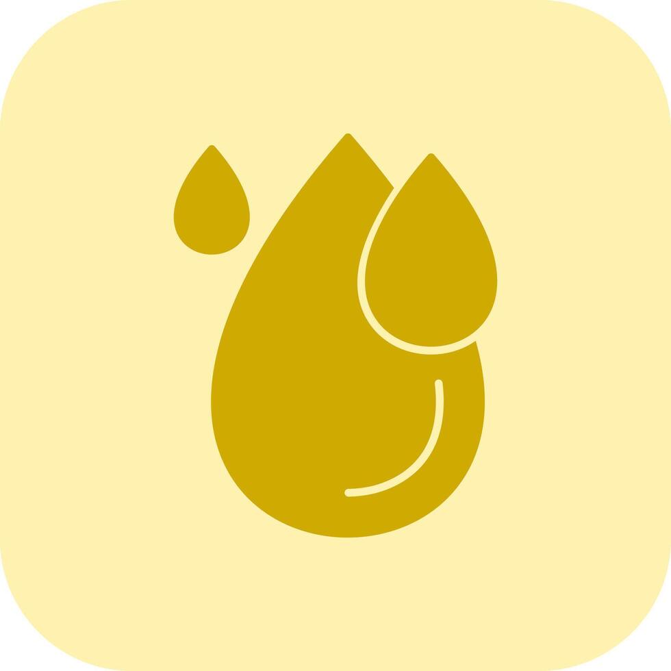 Water Drop Glyph Tritone Icon vector