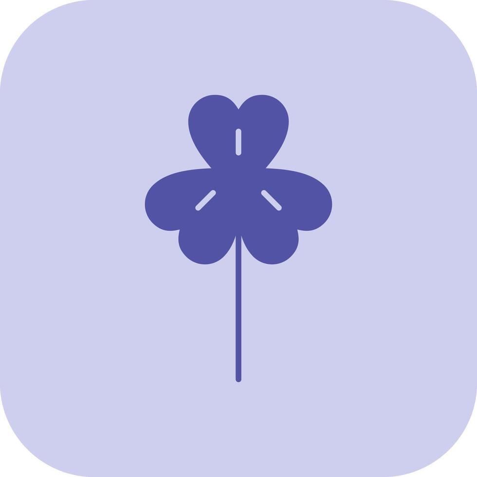 Clover Glyph Tritone Icon vector