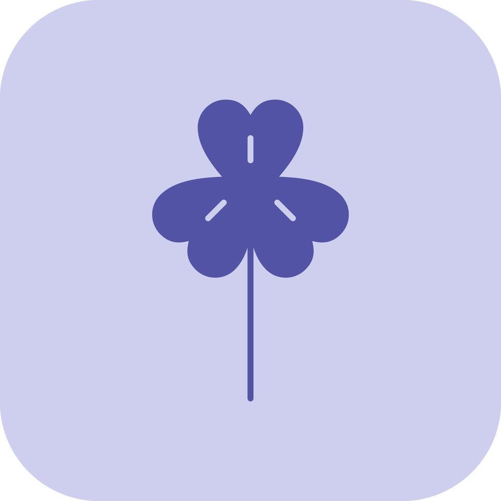 Clover Glyph Tritone Icon vector