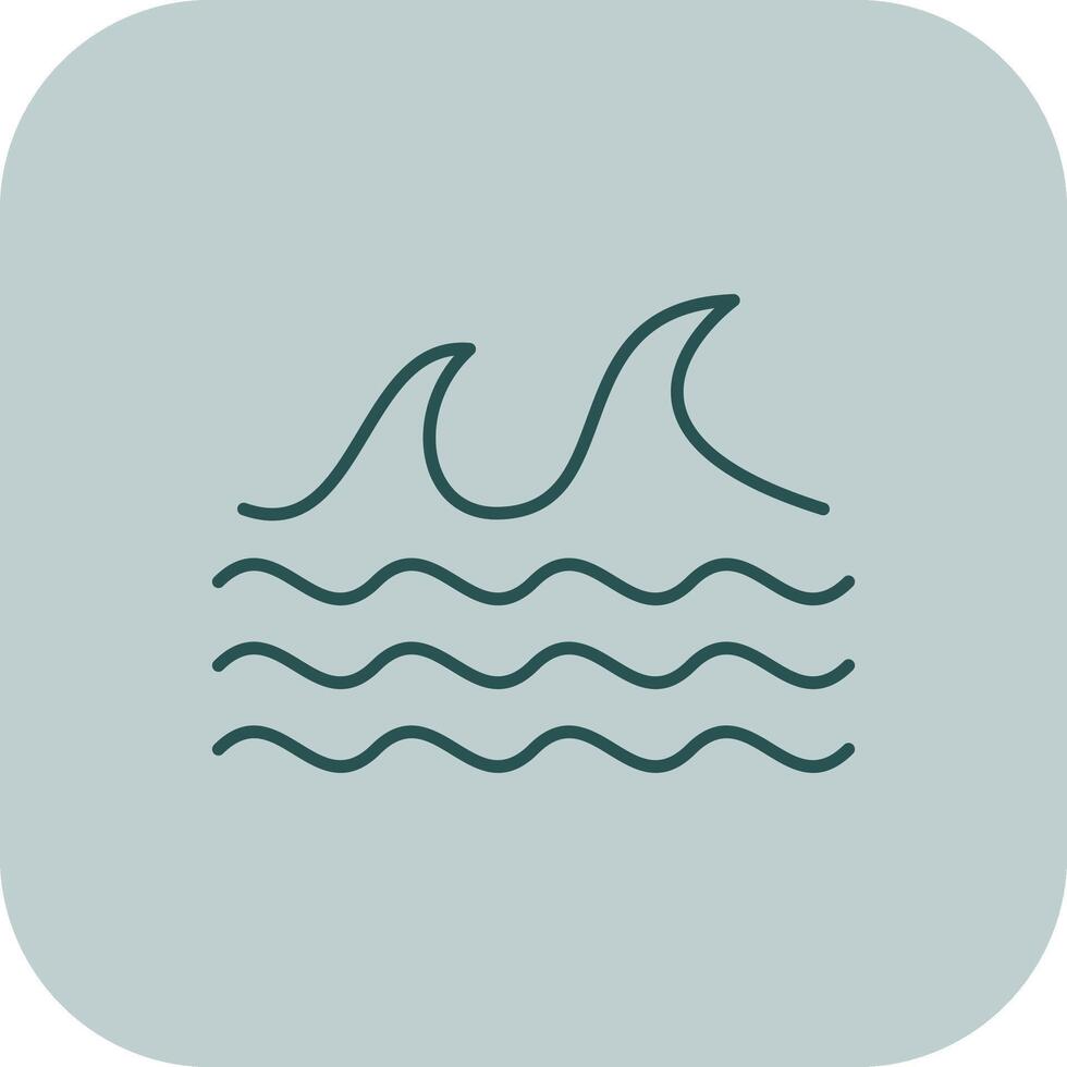 Sea Glyph Tritone Icon vector