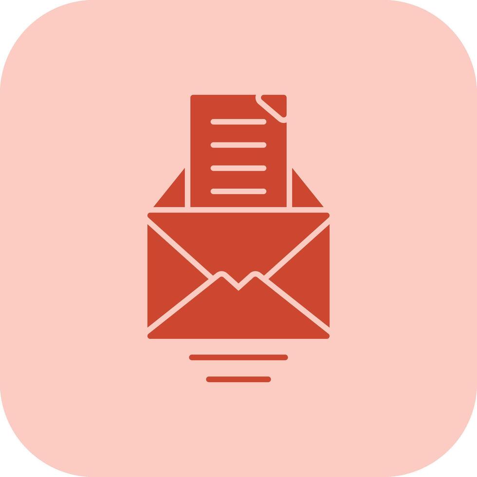 Envelope Glyph Tritone Icon vector