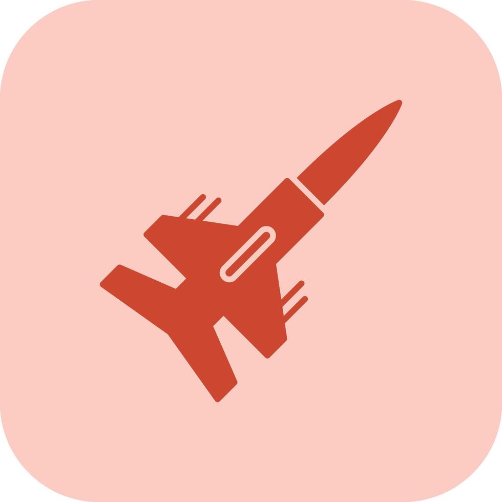 Fighter Glyph Tritone Icon vector