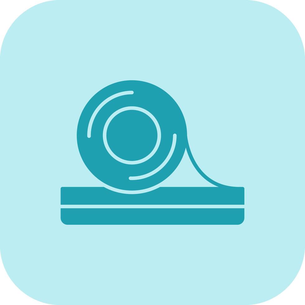 Adhesive Tape Glyph Tritone Icon vector