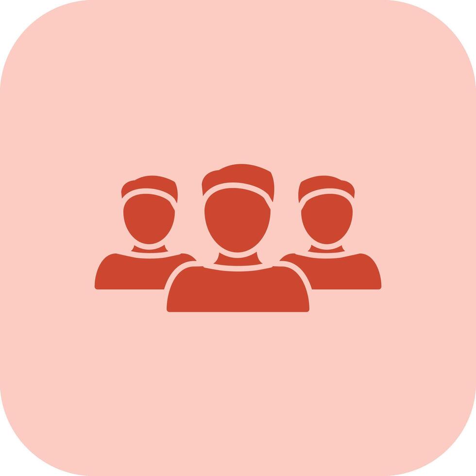 Forum Glyph Tritone Icon vector