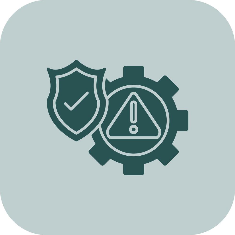 Risk Management Glyph Tritone Icon vector
