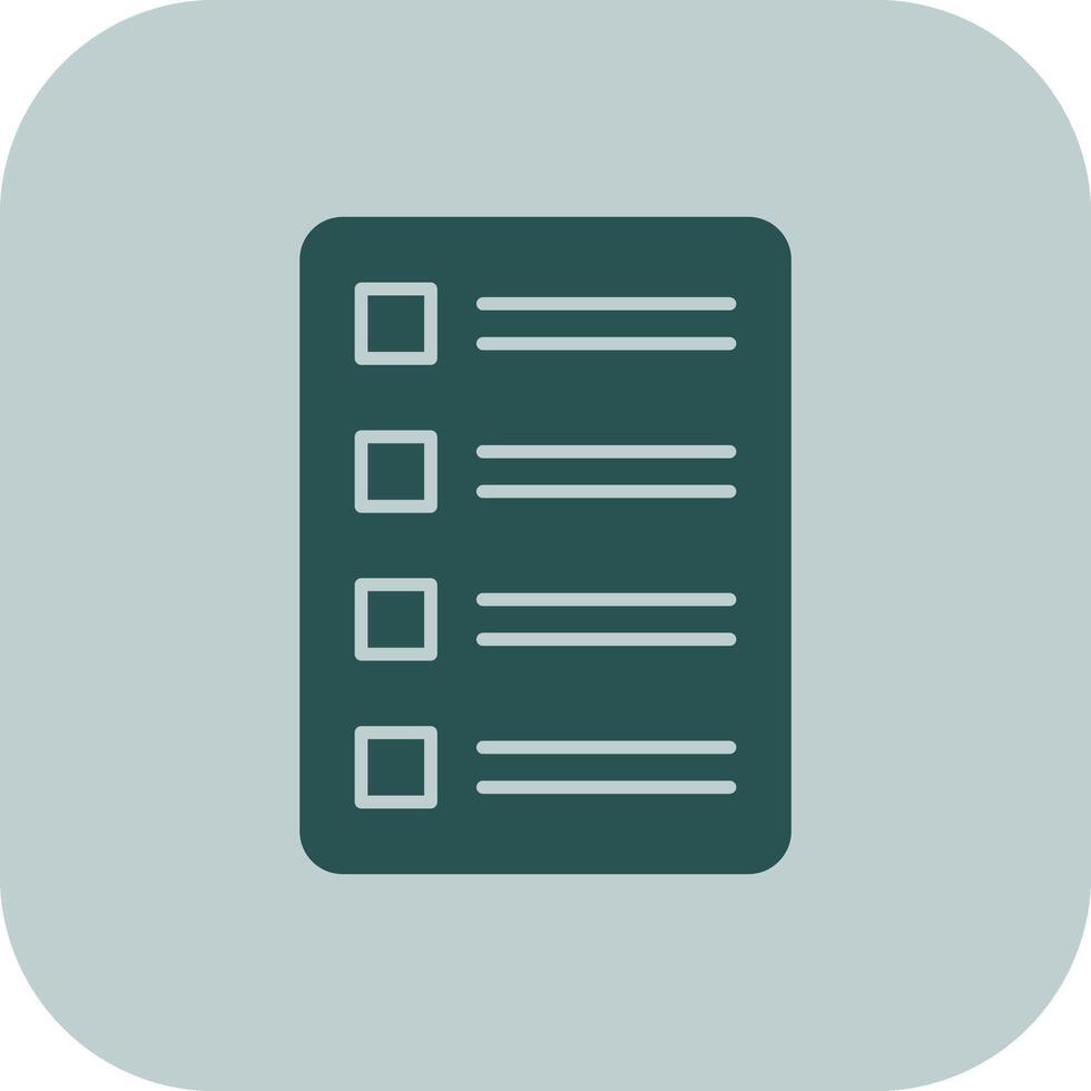 Task List Glyph Tritone Icon vector