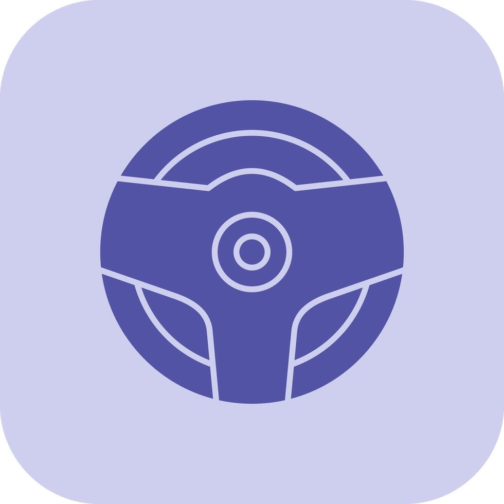 Steering Wheel Glyph Tritone Icon vector