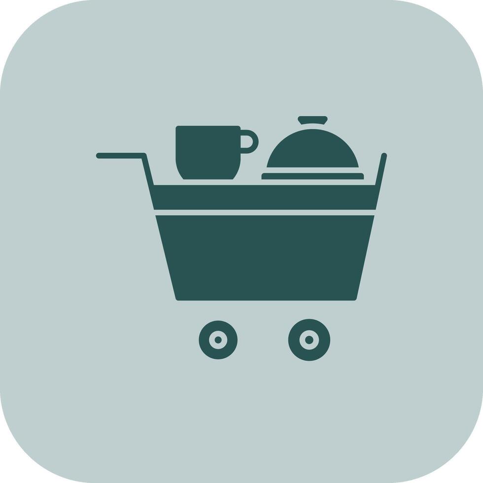 Room Service Glyph Tritone Icon vector