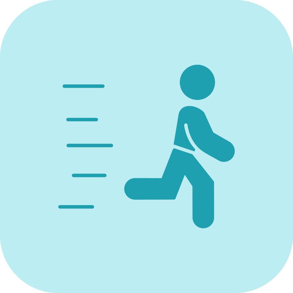 Runner Glyph Tritone Icon vector
