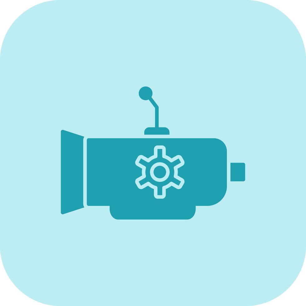 Gearbox Glyph Tritone Icon vector