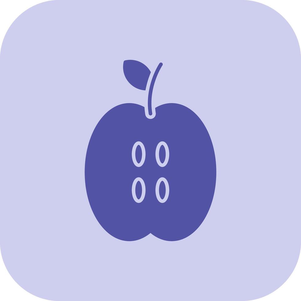manzana glifo tritono icono vector