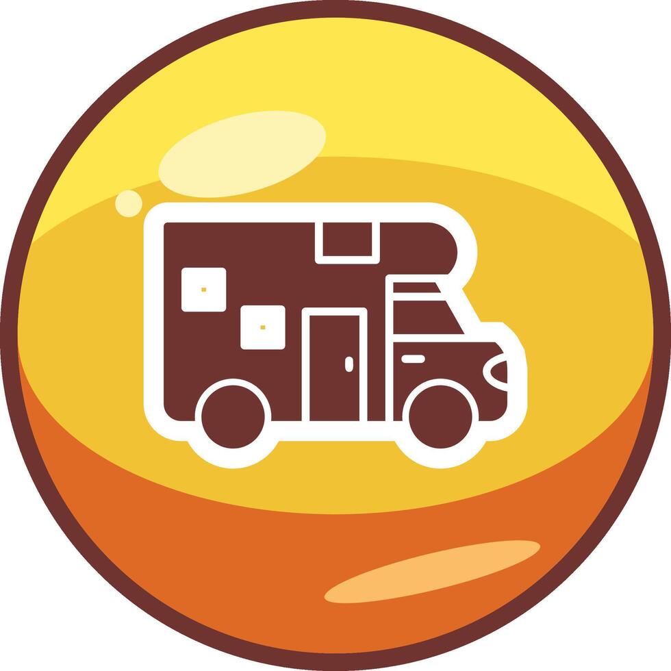 Camper Van Vector Icon