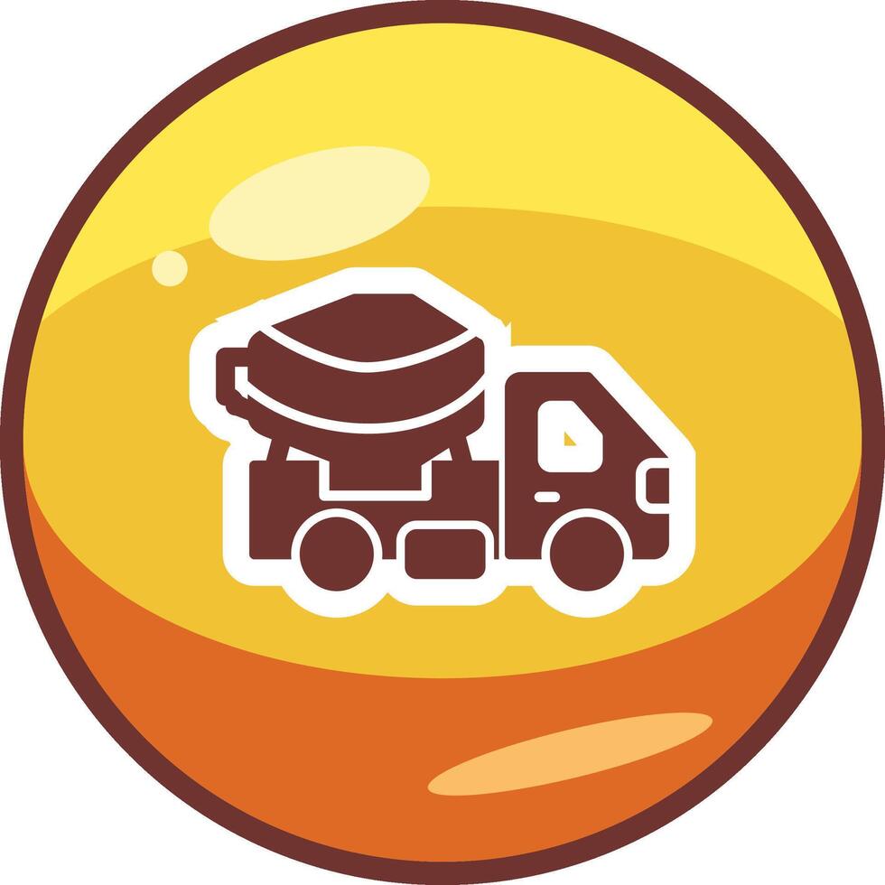 Cement Truck Vector Icon