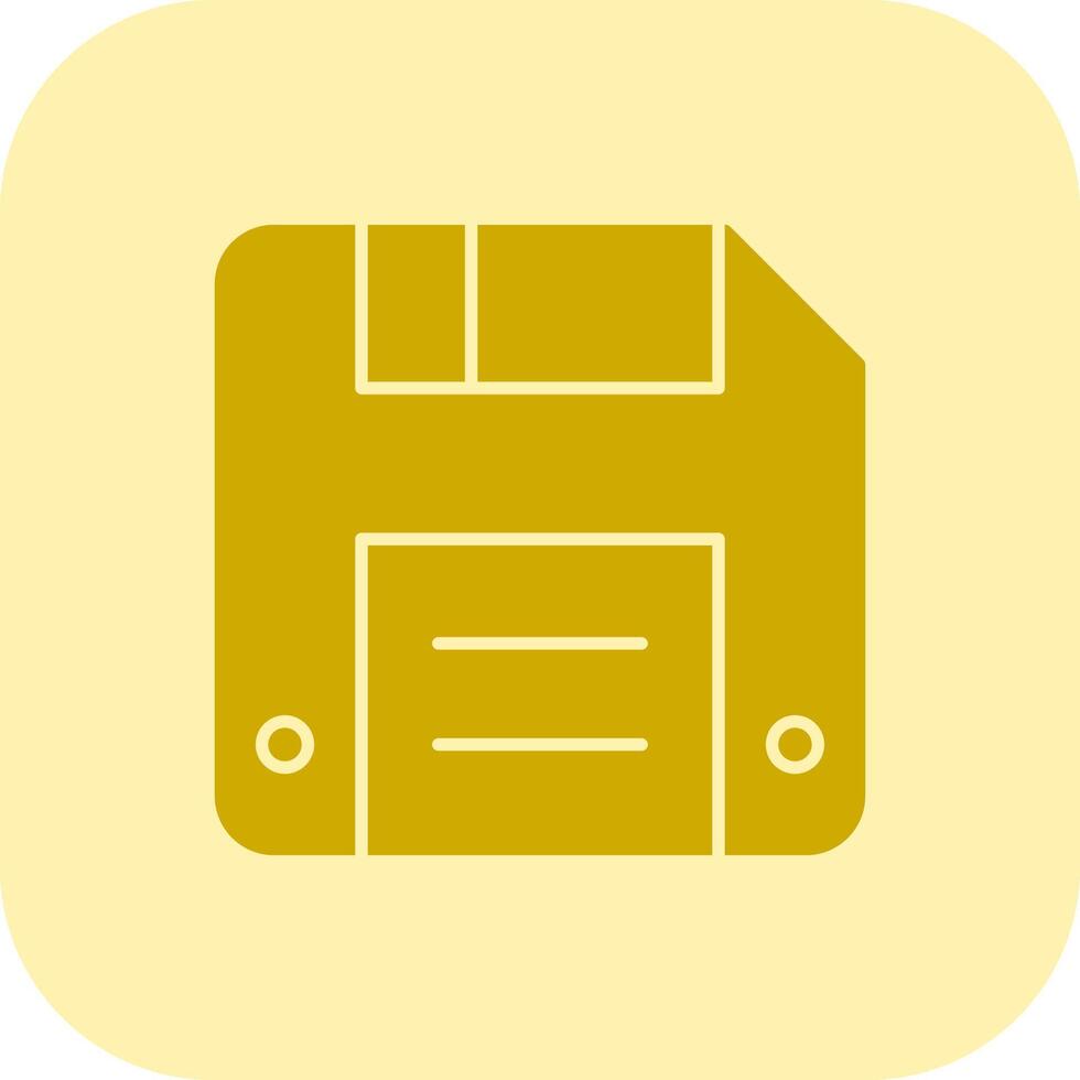 Diskette Glyph Tritone Icon vector