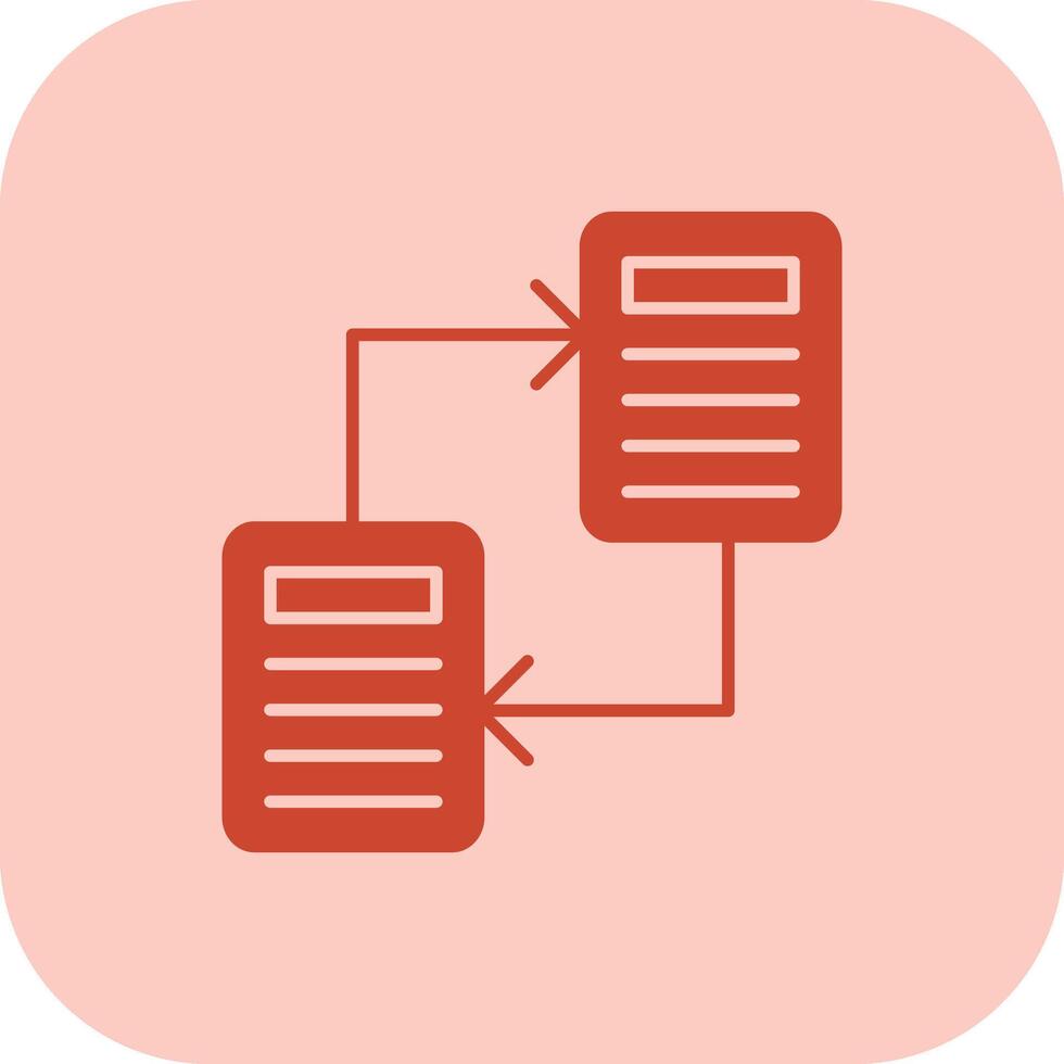 File Sharing Glyph Tritone Icon vector
