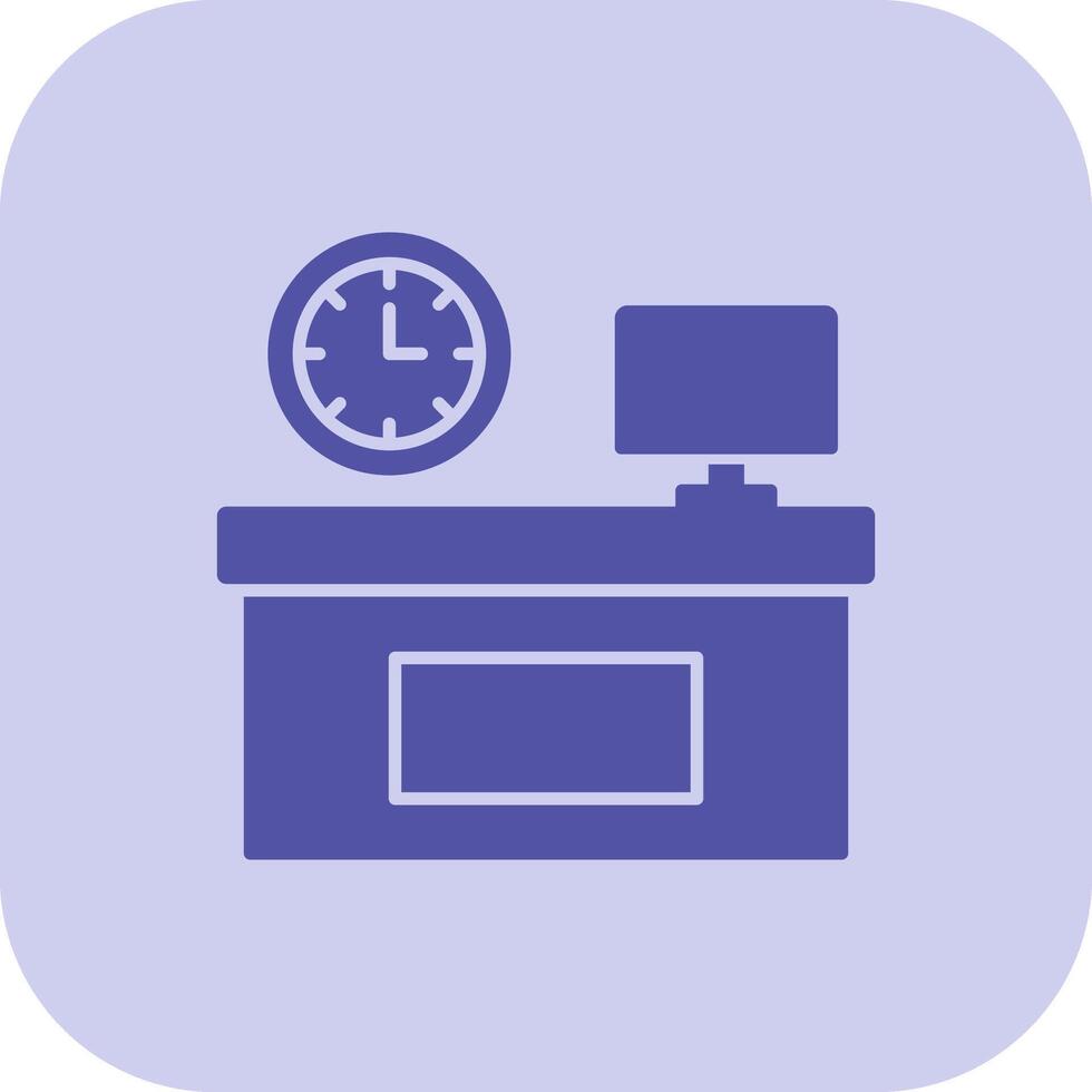 Workplace Glyph Tritone Icon vector