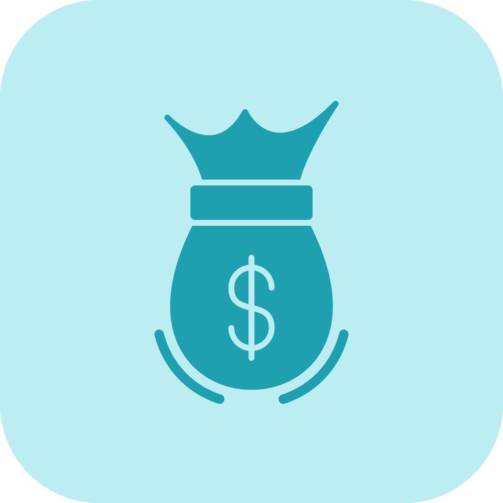 Money Bag Glyph Tritone Icon vector